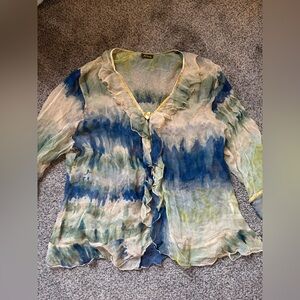 Euro 100% Silk Sheer Top